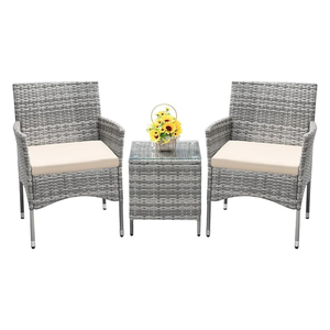 Homall Compact <b>Outdoor</b> Rattan Furniture Set for Balcony Patio Spaces - Product Image 1