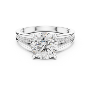 Fresh Aura jewels 10K Minimalist Moissanite <b>Ring</b> in <b>Silver</b> with Simple <b>Solitaire</b> Style - Product Image 3