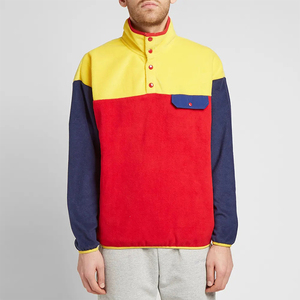 Vente en gros de tissu polaire personnalisé avec logo, en coton, 300 g/m², sweat-shirts à capuche vierges, col montant, style streetwear, sweat-shirt en polaire sherpa - Product Image 5