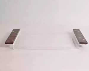 Incrustation de nacre de luxe faite à la main avec plateau de service en acrylique plateau décoratif de style arabe pour les cadeaux du Ramadan Eid - Product Image 3