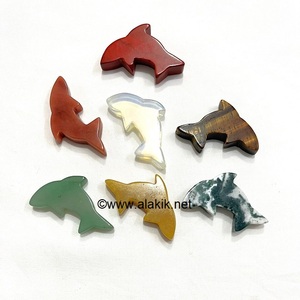 Green Aventurine <b>Baby</b> Dolphins Handmade Good Luck Charms Universal Exports Wholesale Gemstone Supplier Style Love - Product Image 2