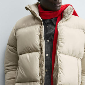 Dernière veste matelassée à prix avantageux, couleur unie, col montant, logo personnalisé, fermeture éclair, manches longues, coupe décontractée - Product Image 6