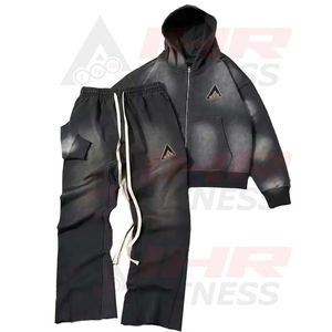 Survêtement baggy surdimensionné personnalisé unisexe Vente en gros d'usine OEM ODM Ensemble de jogging décontracté à capuche uni pour hommes et femmes Hiver - Product Image 4