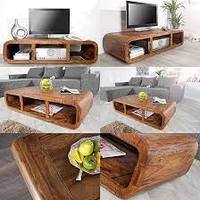 Table basse contemporaine en bois massif personnalisée avec rangement ouvert pour salons de maisons et d'hôtels