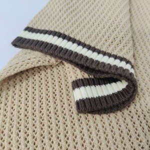 Polo en maille à manches courtes pour homme, logo personnalisé en gros, maille ajourée, polo en maille pointelle - Product Image 4