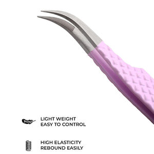 Pinzas Profesionales Antiestáticas de Acero Inoxidable para Pestañas, Punta Fina Antimagnética, Aislamiento Perfecto, Agarre de Diamante, Mango Antideslizante - Product Image 5