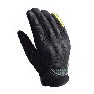 Gants de moto pour hommes, compatibles écran tactile, gants de moto à doigts entiers. Gants de course vintage en cuir respirant - Product Image 4