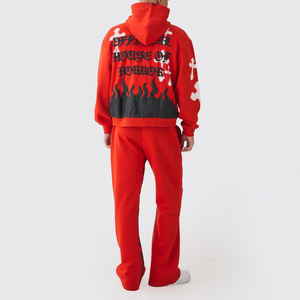 Venta al por mayor personalizado Puff impresión Sudadera con capucha para hombre Unisex mezcla de algodón pulóver sudadera Streetwear alta calidad precio de fábrica OEM ODM - Product Image 3