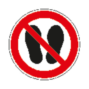 Cartel de prohibición "Prohibido el acceso", ISO 7010, película, autoadhesivo, 100 mm, paquete = 10 piezas - Product Image 2
