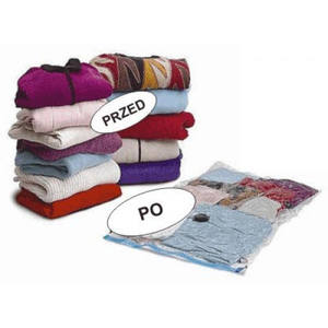 Bolsa de Almacenamiento al Vacío Funcional de Plástico para Ropa 80x60, Organizador para Armario, Dormitorio, Bolsa Comprimida para Ropa Ideal para Viajes - Product Image 3