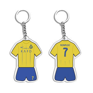 Football Fan Acrylic <b>UV</b> Printed <b>Light</b> Weight Sports Promotional Plastic Souvenir Keychain Gift - Product Image 4
