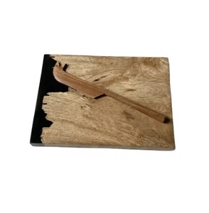 Tabla de quesos de resina de madera rectangular de lujo hecha a mano, utensilio de cocina único para el hogar, cubiertos, bloques de cortar - Product Image 1