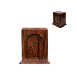 Urna de recuerdo de madera maciza personalizada de alta calidad para adultos, ataúd de cremación funeraria para adultos, características de latón y plástico hechas en Vietnam - Product Image 1