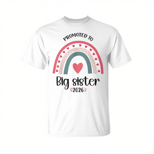 Camiseta de anuncio de hermana mayor 2026: Producto personalizable promocional para hermanas - Product Image 2