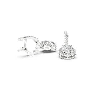 Boucles d'oreilles en diamant de laboratoire 4.022 CT pour femmes, clarté VVS-VS EF, or 18KT, 14KT, 10KT et argent 925, or rose, or jaune, or blanc - Product Image 4