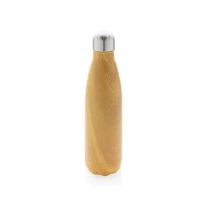 Borraccia Termica in Acciaio Inossidabile da 500ml con Texture Legno per Merchandising - Product Image 1