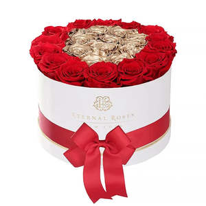 Luxury Empire <b>Gift</b> <b>Box</b> with <b>Large</b> Preserved Roses for Valentine's Day and Mother's Day Natural Fresh Roses for Decorative Use - Product Image 1