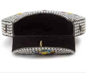 Classic Look Women's Metal <b>Clutch</b> Bag <b>Purse</b> With <b>Silver</b> Stud & MOP Inlay Design Personalized For Girls Wholesale Factory Price - Product Image 5