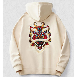 Sweat à capuche graphique 100% coton style street-style pour hommes avec impression DTG, strass appliqués à la chaleur et finition délavée à l'acide - Product Image 2