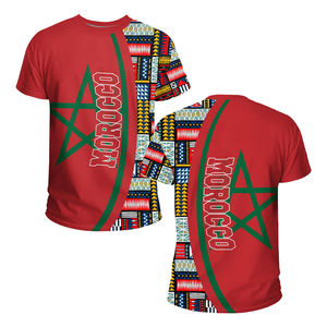 Maillot de football spécial de l'équipe nationale du Maroc avec drapeau marocain et motif Kente - Product Image 1