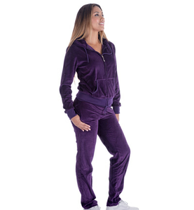 ชุดวอร์มผ้ากำมะหยี่สำหรับผู้หญิงชุดวอร์มผ้ากำมะหยี่ระบายอากาศได้ดีดีไซน์ตามสั่ง - Product Image 3