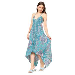 Vestido de verano de diseño personalizado elegante con decoraciones de cremallera Estampado floral múltiple Acampanado y ajustado para ocasiones de Club Suministro ODM - Product Image 2