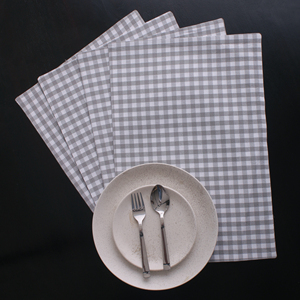 100% algodón de lino de lujo moderno gris rayas diseño cuadrado tejido técnica mesa de comedor mantel hogar cocina Hoteles al aire libre - Product Image 2