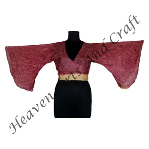 เสื้อผูกเอวผ้าไหมโพลีลายดอกไม้มาใหม่เสื้อผูกเอวแขนและคอวีลึกเสื้อน้ำหนักเบาแฟชั่นฤดูร้อน2025 - Product Image 3