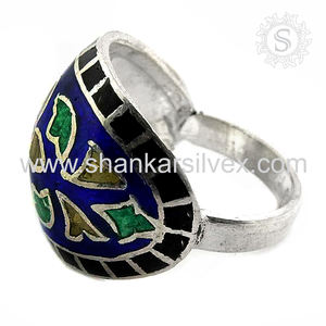 แหวนเคลือบเงินทรงกลมทำจากเงินสเตอลิง925ออกแบบได้สวยงามขายส่งโปรโมชั่น - Product Image 4