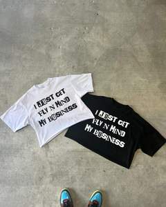 T-shirt personnalisé épais 240gsm surdimensionné en coton Dtg impression Boxy Fit épaule tombante t-shirt court Boxy t-shirt pour hommes - Product Image 6