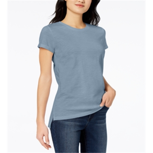 Top da donna Maison Jules X-Small Hi Lo a maniche corte con scollo rotondo in blu - Product Image 1