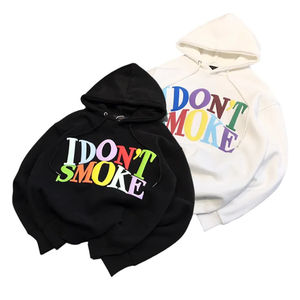 Sudaderas con capucha de algodón de gran tamaño para hombres y mujeres con hombros caídos de felpa francesa de lana en blanco con logotipo personalizado - Product Image 1