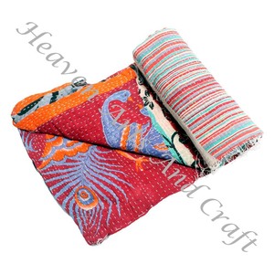 Kantha <b>Quilt</b> Gudari Kantha <b>Quilt</b> Gudari Hot Selling Wholesale Gold Supplier GD2116 Handmade Kantha <b>Quilt</b> Cotton Printed Indian - Product Image 4