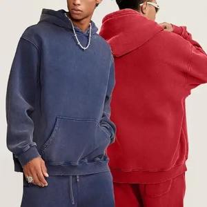 Sweats à capuche confortables de qualité supérieure pour les jeunes vêtements décontractés nouveau style sweats à capuche de lavage à l'acide - Product Image 2