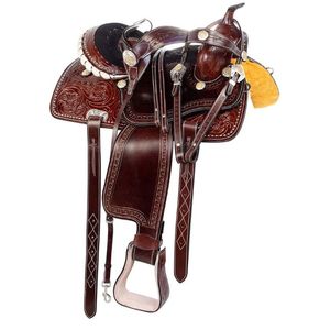 Sillín de caballo occidental de diseño personalizado de alta calidad 100% cuero de vaca cómodo y duradero accesorio de gran oferta para montar a caballo - Product Image 1
