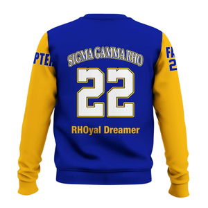 เสื้อสเวตเชิ้ตคอกลม Sigma Gamma Rho 1922 สีน้ำเงินทอง ผ้าฟลีซพรีเมียม สไตล์กรีก เสื้อกันหนาวสำหรับผู้หญิง ของขวัญ - Product Image 2
