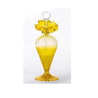 Botella de perfume de vidrio soplado U antigua hecha a mano, botella de perfume grande de gran tamaño, botella de vidrio de fragancia, el mejor regalo para hombres y mujeres