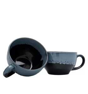 Taza de café de cerámica clásica hecha a mano con esmalte moteado y mango redondo para café y taza de café de cerámica para uso doméstico - Product Image 3