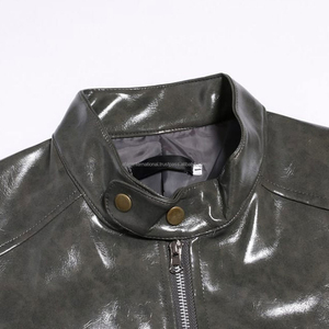 Wholesale Best Selling Custom Made High Quality <b>Men</b> Genuine Leather Winter Waterproof Breathable Moto & <b>Biker</b> Style <b>Jackets</b> - Product Image 4