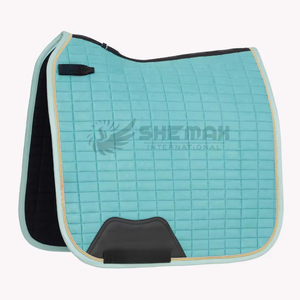 High quality English <b>saddle</b> pad wholesale soft inner fleece lining durable outer material breathable lightweight equestrian - Product Image 1