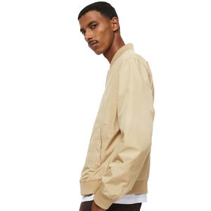 Blouson Bomber Homme Beige Imperméable en Polyester/Coton avec Fermeture Éclair et Poches Avant – Meilleures Ventes 2023 - Product Image 3