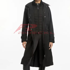 Long manteau d'équitation personnalisé pour femmes OEM durable coupe-vent évacuation de l'humidité léger mouvement flexible élégant équestre - Product Image 1