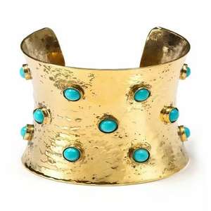 กำไลโลหะชุบทองแบบดั้งเดิมและทันสมัย ประดับด้วยหิน สามารถปรับแต่งได้ เครื่องประดับอินเดียที่หรูหรา - Product Image 5