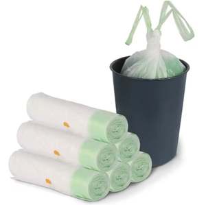 Bolsas de basura con cordón para cocina, 100% virgen, altas, 13 galones, almidón de maíz, bolsa de basura con cordón biodegradable, fábrica HM - Product Image 5