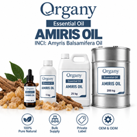 Huile Essentielle d'Amyris 100% Pure, Bois de Santal d'Ouest Inde Balsamifera, Distillée à la Vapeur, Ingrédients Naturels Doux, Vente en Gros, OEM