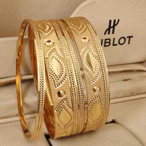 Ensemble de bracelets élégants plaqués or pour femmes Bijoux ethniques indiens traditionnels pour un usage quotidien, les mariages et les occasions festives - Product Image 2