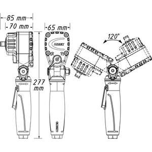 Llave de Impacto Neumática Hazet Twin Turbo de 1/2'' - Product Image 2