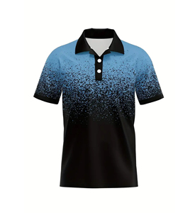 เสื้อโปโลแขนสั้นสำหรับผู้ชายเสื้อสไตล์ฮิปฮอปผ้าฝ้าย100% พิมพ์ลายดิจิตอลระบายอากาศได้ดี - Product Image 1