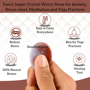 Piedra de preocupación de jaspe de lujo al por mayor, piedra ovalada de cristal, piedras preciosas de pulgar, terapia de cristal Natural, masaje Reiki, piedras de preocupación de Chakra - Product Image 3