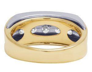 แหวนประดับเพชรสำหรับผู้ชายการตั้งค่าช่องที่ออกแบบใหม่ S925สีเงินพร้อมแหวนเพชรโมอิส - Product Image 4